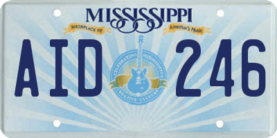 MS license plate AID246