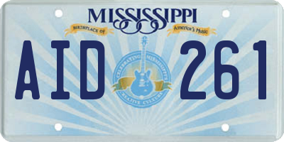 MS license plate AID261
