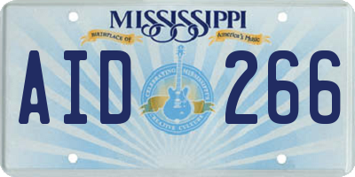 MS license plate AID266