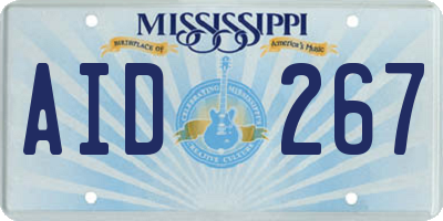MS license plate AID267