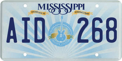 MS license plate AID268