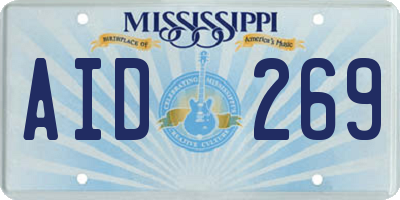 MS license plate AID269