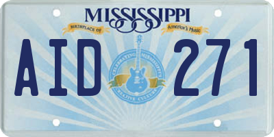 MS license plate AID271