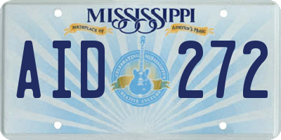 MS license plate AID272