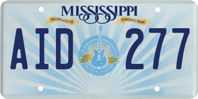 MS license plate AID277