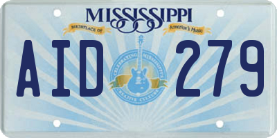 MS license plate AID279