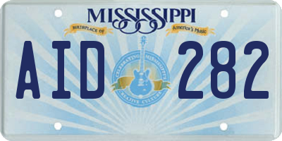 MS license plate AID282