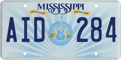 MS license plate AID284