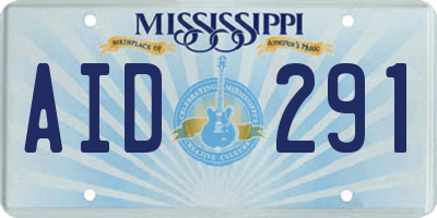 MS license plate AID291