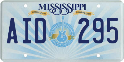 MS license plate AID295