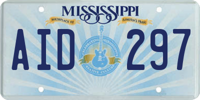 MS license plate AID297
