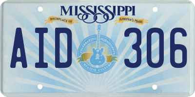 MS license plate AID306