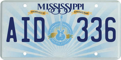 MS license plate AID336