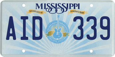 MS license plate AID339