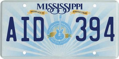 MS license plate AID394