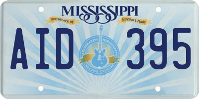 MS license plate AID395