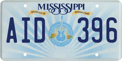 MS license plate AID396