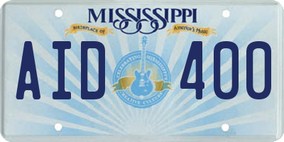 MS license plate AID400