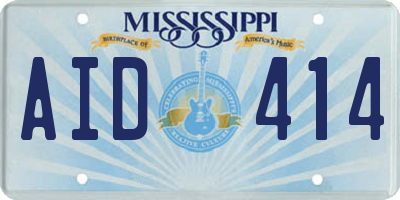MS license plate AID414