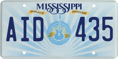 MS license plate AID435