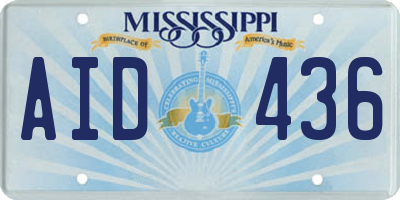 MS license plate AID436