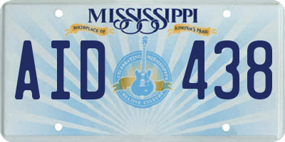 MS license plate AID438