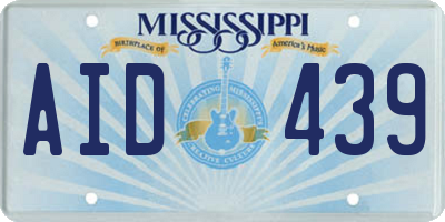 MS license plate AID439