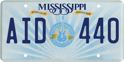 MS license plate AID440