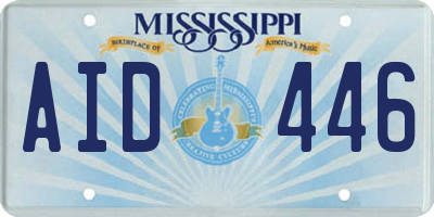MS license plate AID446