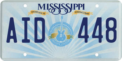 MS license plate AID448