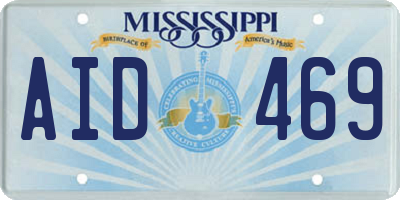 MS license plate AID469