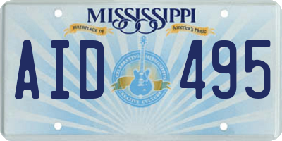 MS license plate AID495