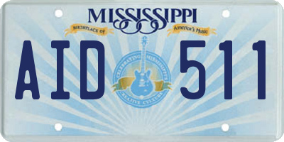 MS license plate AID511