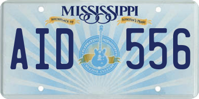 MS license plate AID556