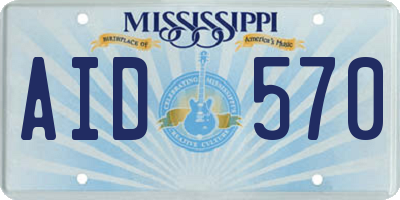 MS license plate AID570
