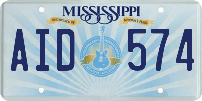 MS license plate AID574
