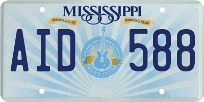 MS license plate AID588