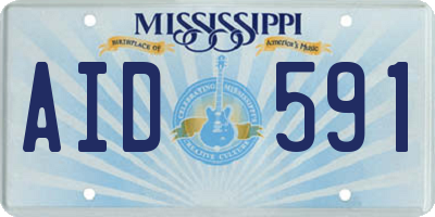 MS license plate AID591