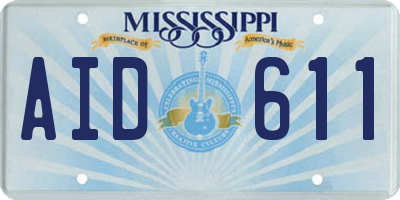 MS license plate AID611