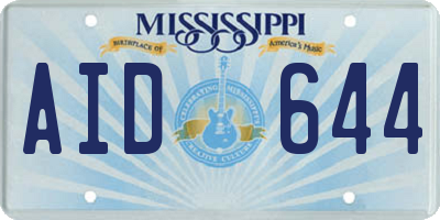 MS license plate AID644