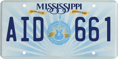 MS license plate AID661