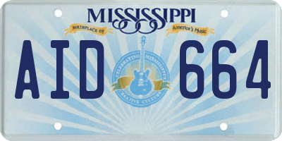 MS license plate AID664