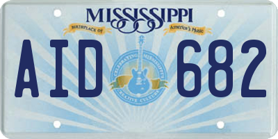 MS license plate AID682