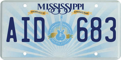 MS license plate AID683