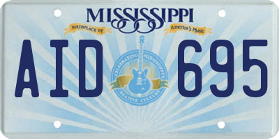 MS license plate AID695