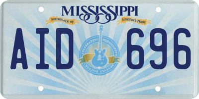 MS license plate AID696