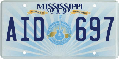 MS license plate AID697
