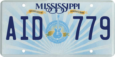 MS license plate AID779