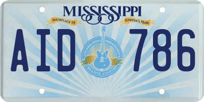 MS license plate AID786
