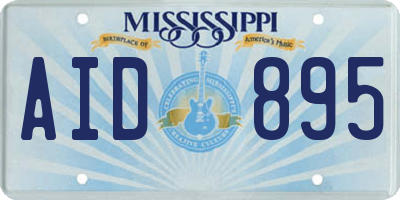 MS license plate AID895